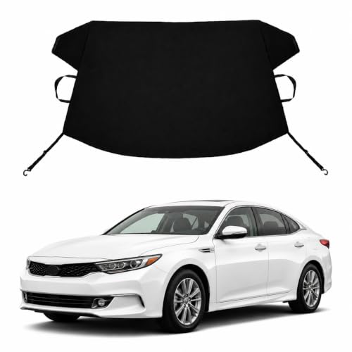 Image of Optima Custom Windshield Cover for Ice and Snow Kia Optima Heavy Duty 600D Oxford Fabric Windshield Protector Fit Waterproof Frost Snow Cover Winter Car Accessories