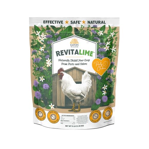 Eaton Pet and Pasture Revitalime Coop Care Made Easy- All-Natural Coop Freshener Odor Eliminator | Naturally Controls Moisture & Reduces Ammonia | Safe for Chickens (5lbs)