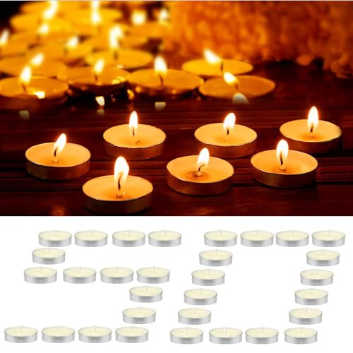 Mini bougies chauffe-plat non parfumées longue durée pour Noël et Halloween