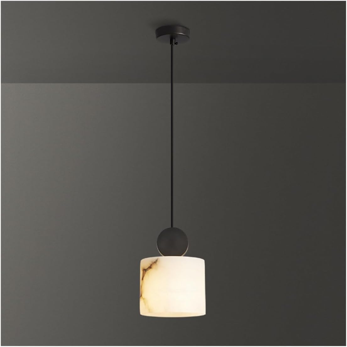 Olskfuh Onecolor Chandelier Light Fixture All Copper Modern Hanging Lamp Natural Cloud Stone Pendant Lamp Adjustable Height Pendant Lights Chandelier Lamps,-15 * 19Cm