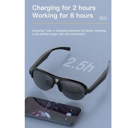 Lunettes de soleil Bluetooth polarisées verres intelligents sport - 2