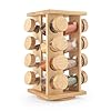 Salter BW12777EU7 Bamboo Spice Rack – Rotating Rack, 16 Jars Included & Screw Top Lids, Compact, Long Lasting Freshness, Spices & Seasonings, Countertop Spice Organiser, Spice Storage, Free Standing