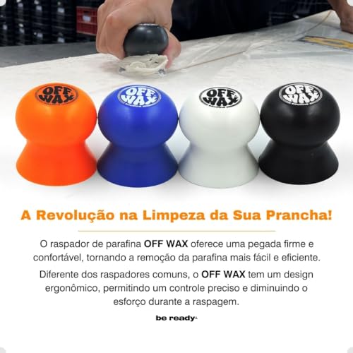 Raspador de Parafina OFF WAX Soul Fins Limpeza Prancha de Surf (Laranja)
