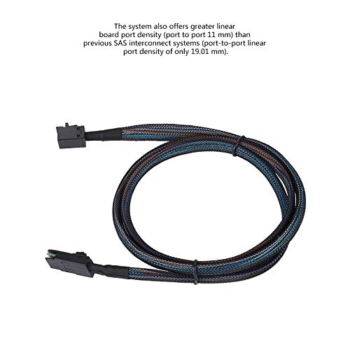 CableDeconn 3.3FT Mini SAS SFF-8643 to Mini SAS 36Pin SFF-8087 Internal HD Mini SAS to Mini SAS Cable