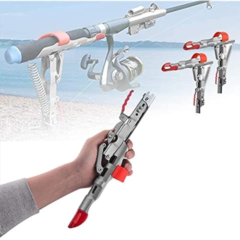 JOOJA Stainless Steel Rod Stand - Automatic Spring Fishing Rod Holder - High Sensitivity - 2 Pack Cover