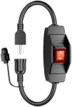 KASONIC 1.5 FT 3 Prong Outdoor Extension Cord with Waterproof Switch, 1875W 15A 125V Grounded Outlets Plugs with Safety Cover, Heavy Duty Extension Cable Inline On/Off Switch, ETL Listed