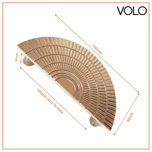 Image of VOLO Main Door Handle - Heavy Duty Pull Handle for Wooden & Glass Doors in Home, Office & Hotel Use (Model: S-626) - Pack of 1 Set (Rose Gold - 160MM)