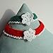 Crochet Handmade Xmas Snowflake Pet Collar for Cat Dog Rabbit Necklace Gift (Medium, Green)