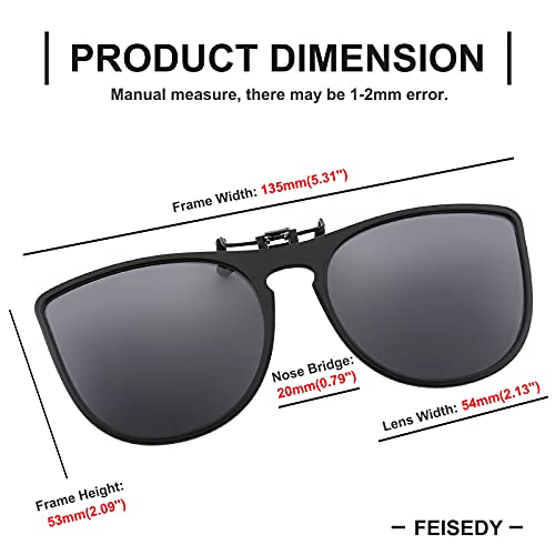FEISEDY Cat Eye Polarized Clip-On Sunglasses Men Women over Glasses Driving Outdoor B2764 6