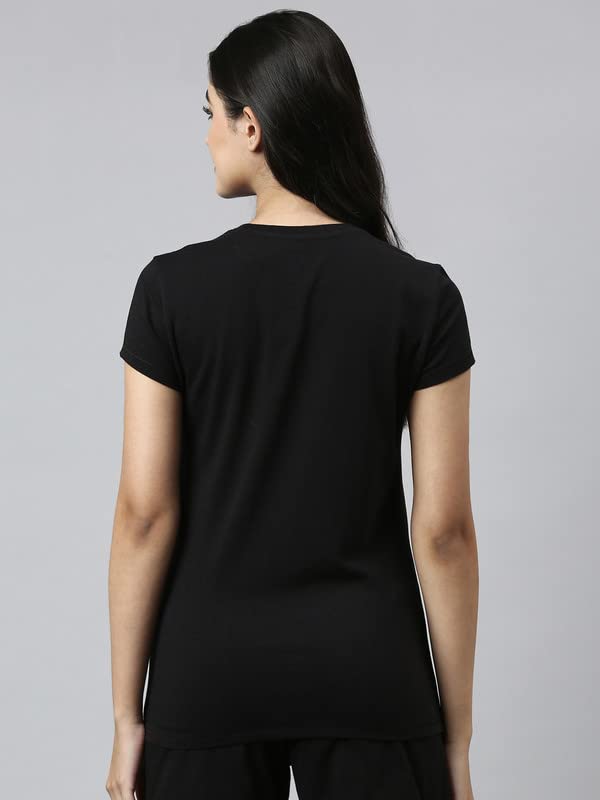 Image of Enamor Short Sleeve Crew Neck Regular Length Basic Crew T-Shirt - Slim Fit, Soft and Breathable Stretch Cotton - E147