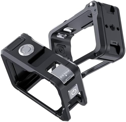 DJI Osmo Action 6 ��p �A���~�����P�[�W �ی�t���[�� �N�C�b�N�����[�X �֗��ȏ[�d �ی�t���[�� �R�[���h�V���[�O���[�u��1/4�l�W���t�� �ڑ��\ �O�r ���B��_ �}�C�N�Ȃ� DJI Osmo Action 6�A�N�Z�T���[�ɑΉ�