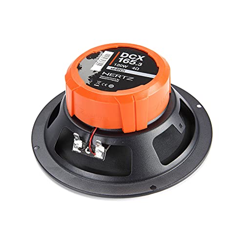 Hertz DCX 165.3 – Paar 165 mm 2-Wege-Koaxiallautsprecher mit PEI-Hochtöner und Polypropylen-Membran, optimierter Frequenzgang – 120W max