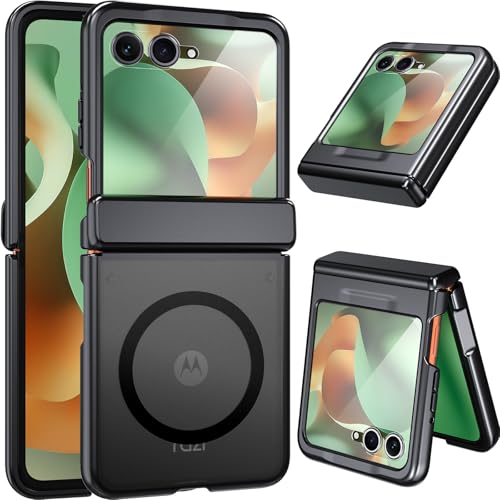 Image of WRJ for Motorola Razr 2026 /2025 /2024 Case Built-in Screen Protector,Black