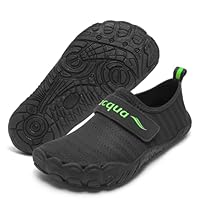 Racqua barfussschuhe Kinder Jungen Wasserschuhe Kinder barfußschuhe Kinder Badeschuhe Kinder Schwimmschuhe mädchen Schwarz/Grün36