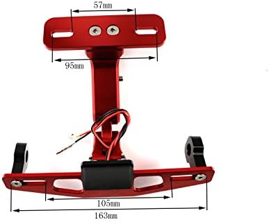 Motorcycle Adjustable Aluminum CNC License Plate Frame Holder Bracket