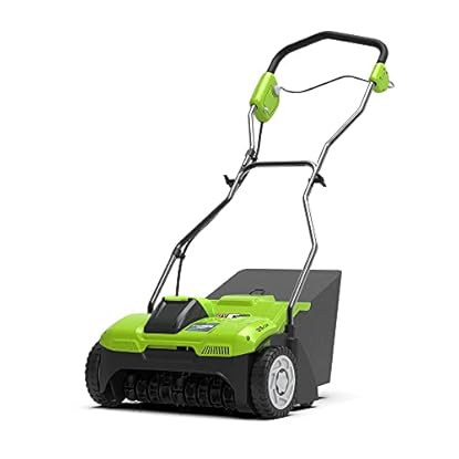 Foto di Greenworks 40V Arieggiatori Rastrello a Batteria, Larghezza 36cm, 3600giri/min, Vano di Raccolta 30L, SENZA Batteria e Caricabatterie, Garanzia 3 Anni, G40DT35