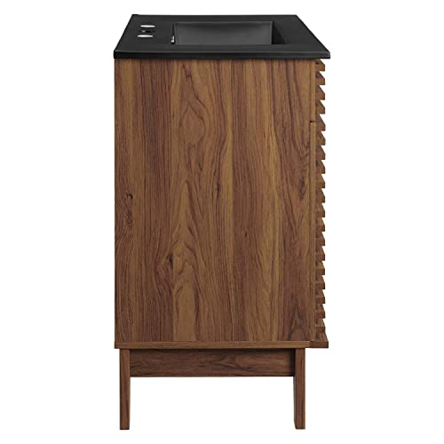 Modway Render Vanity With Sink-Floor, 30 Inch, Walnut Black #TOP6
