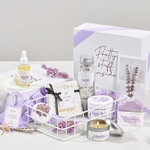 Gifts for Women Spa Lavender Bath Gift Baskets Mothers Day Gifts Relaxing Self Care Gift for Mom Her Sister Wife Auntie Home Bath Kit Care Package Birthday Friendship Gift Ideas Gifts for Women Spa Lavender Bath Gift Baskets Mothers Day Gifts Relaxing Self Care Gift for Mom Her Sister Wife Auntie Home Bath Kit Care Package Birthday Friendship Gift Ideas