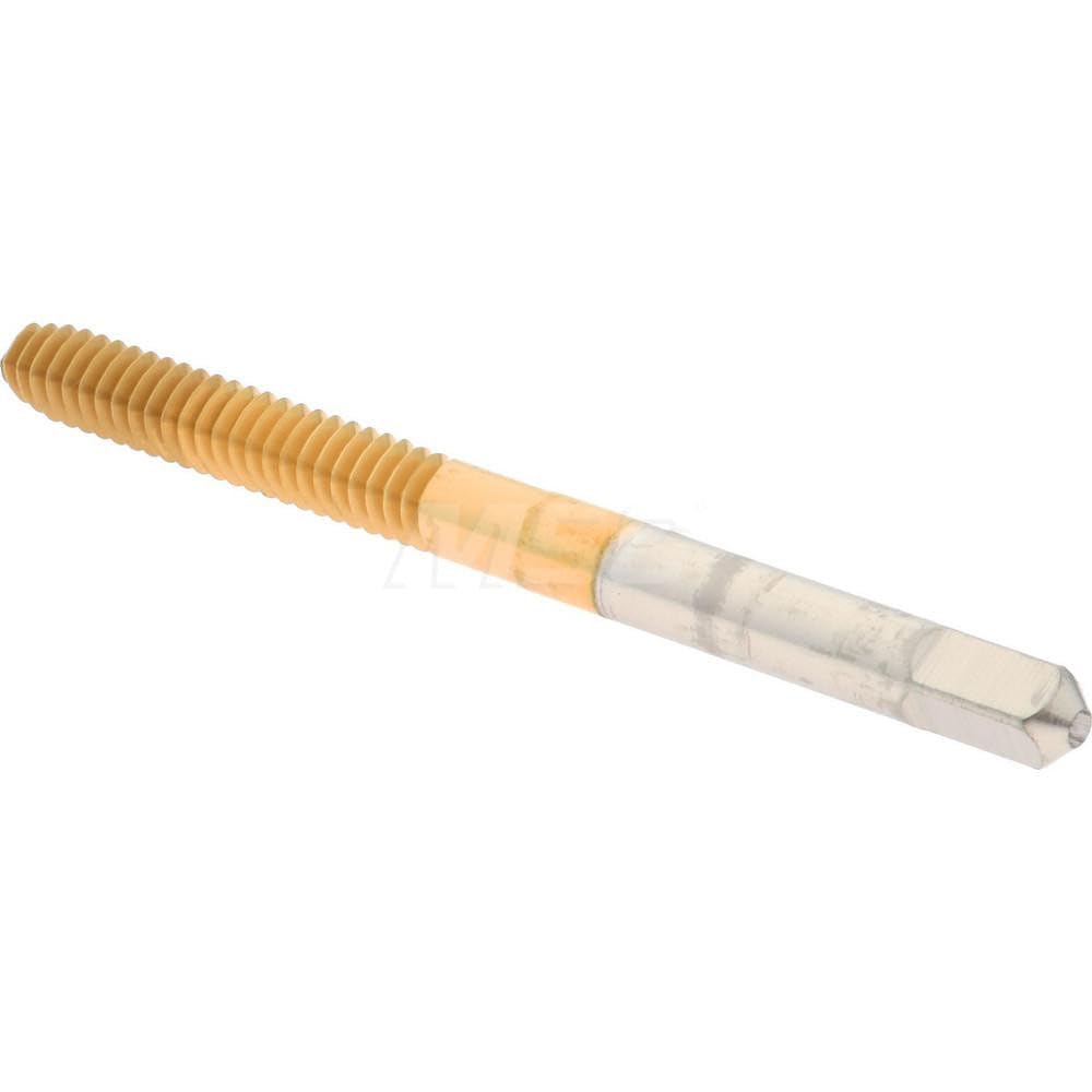 Hertel Thread Forming Tap, #10-24 UNC, Bottoming Chamfer, High-Speed Steel, Titanium Nitride Finish, 7/8" Thread Length, 2-3/8" OAL, H4