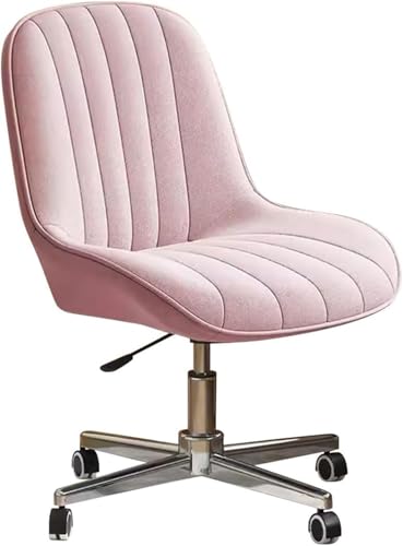 ZYSKABQ Silla de Escritorio Moderna de Tela de Terciopelo con Ruedas y función de Altura Ajustable, Ideal para Uso en Dormitorio u Oficina, Elegante diseño Cruzado (Gris Claro/a) Octopus Feet
