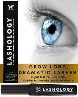 Lashology Powerful Eyelash Growth Serum in Black Mascara, Lash Serum inside a Mascara, Thicker, Stronger, Fuller and Longer Looking Lashes