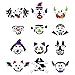 Unomor Halloween Pumpkin Decorating Craft Kit Stickers - Makes 24 Pumpkins (12 Designs with 2 Sizes & 30 Wood Sticks) Halloween Party Supplies Trick or Treat Party Favors