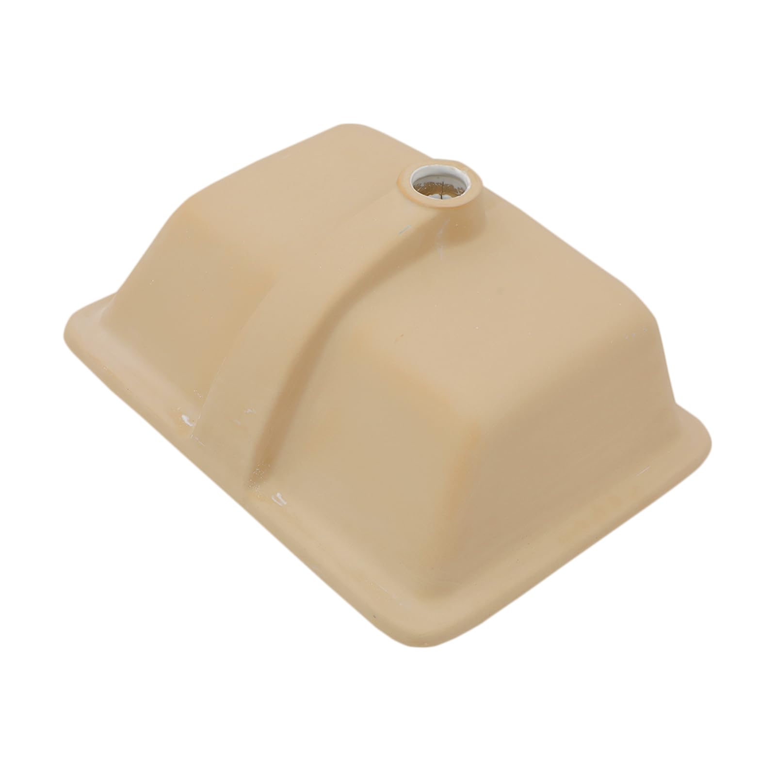 Fregadero de baño de cerámica de 51 x 37 cm, color blanco | Cuenco interior de 45,5 x 31,5 cm, lavabo rectangular de porcelana moderna para debajo del mostrador, fácil de limpiar
