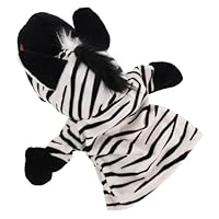 GETAJGHSD Interactive Plush Zebra Hand Puppet for Engaging Storytelling for Kindergarten and Family Bonding Soft Cartoon Animal Finger Puppet for Role Playing Fun