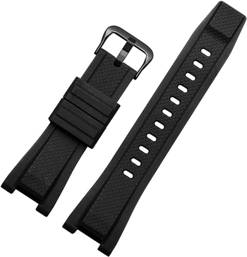 Bracelet de montre GST-210 caoutchouc noir résistant W300 B100 26mm