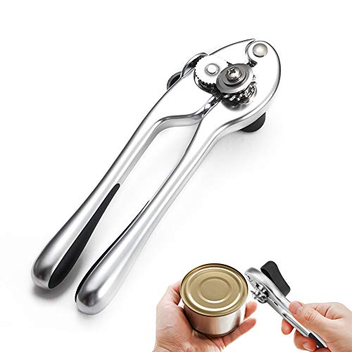 Color You Ouvre-boîte manuel multifonction à bord lisse en alliage de zinc plaqué nickel blanc résistant à la corrosion, poignée antidérapante