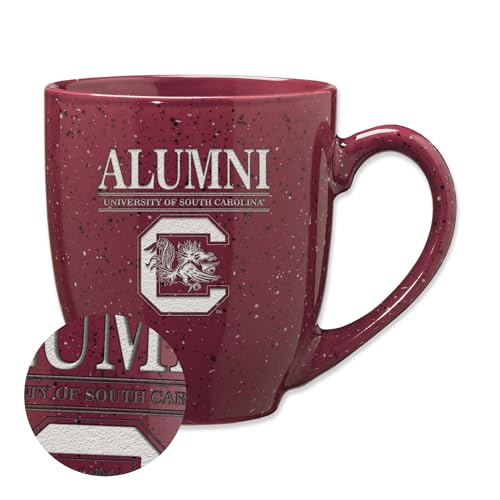 Rico Industries NCAA South Carolina Gamecocks Alumni 16 oz Team Color Laser Engraved Speckled Ceramic Coffee Mug