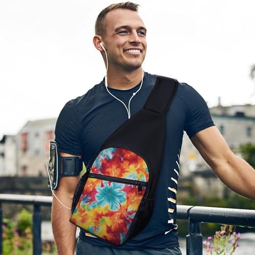 Bolso tipo Sling Tie Dye Casual para Caminata y Viaje miniatura 3