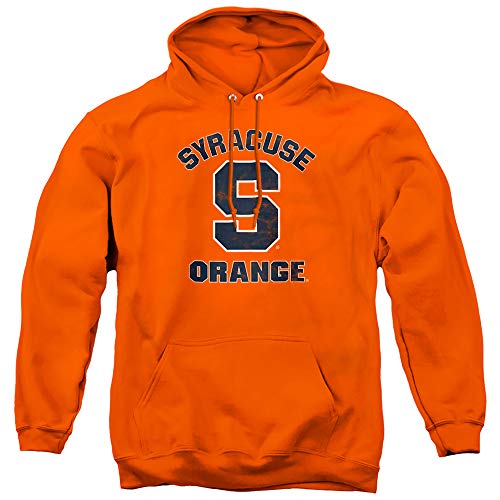 Syracuse University Official Orange Logo Unisex Adult Pull-Over Hoodie,Syracuse Orange,Orange,X-Large