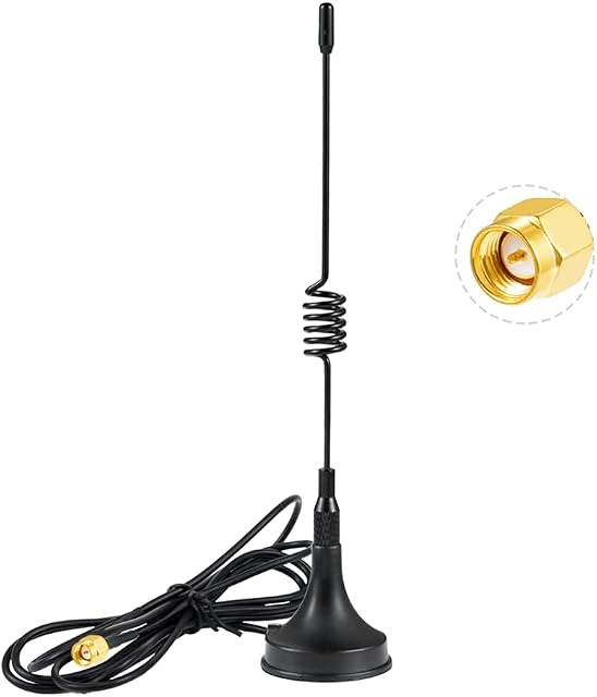 Vecys 433 MHz Antenna 3dBi SMA Male Adapter 3M RG174 Cable Magnetic Base Omni-direction for GSM ISM CUL USB Homematic CCU3 CCU2 CC1101