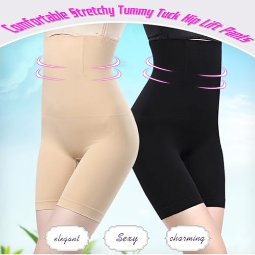 2025 New Comfortable Stretchy Tummy Tuck Hip Lift Pants,Summer High Waist Tummy Pants for Women2