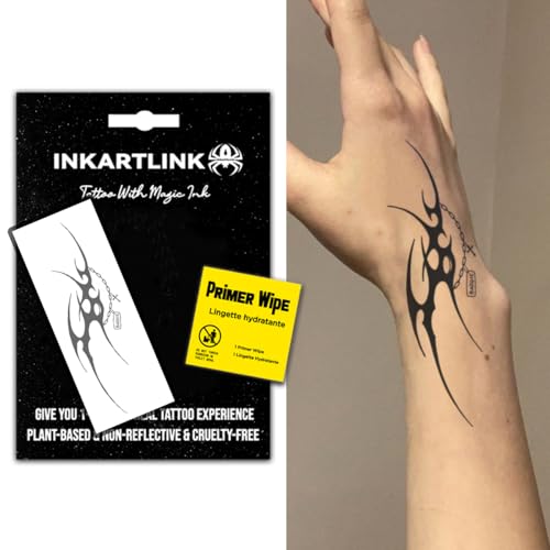 INKARTLINK Semi Permanent Tattoo, Temporary Tattoo, party tattoo, beautiful and realistic design, fun tattoo experience, cruelty-free, non-reflective, waterproof (Alien Blade)