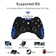 VooFun PC Controller Wireless, PS3 Controller PC Gamepad mit Hall Effekt Joystick, Dual Vibration, Gaming Controller für PC Windows 7/8/10/11, PS3, Steam, Android Smart TV, TV Box, Raspberry Pi, Blau
