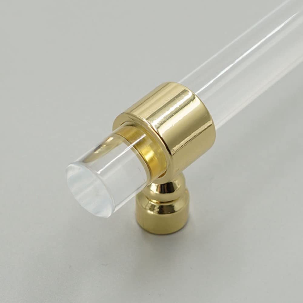1pcs Various Sizes Acrylic Drawer Knobs T bar Handle Bathroom Pulls Kitchen Cabinet Door Handle Pull,A,Hole to Hole 160mm