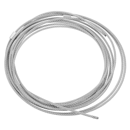 Alipis Câble d'Ouverture pour Porte de Garage en Acier Renforcé 6 Mètres Câble Métallique de Remplacement Robuste pour Réglage Précis Accessoire Solide pour Portes de Garage Standard