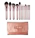 Produktbild KanCai Make Up Pinsel Set 12 Stücke Professionelles Schminkpinsel Gesicht Augen Lippen Kosmetikpinsel-Set Foundation Blending Erröten Eyeliner Gesichtspuder Pinsel Lidschatten Rosegold