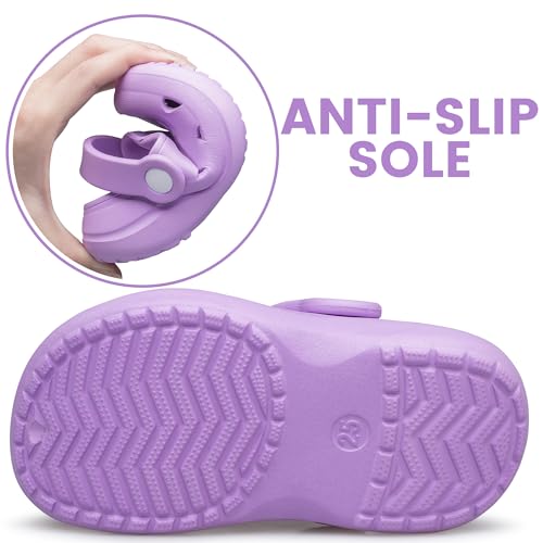 Image of vibdiv Boys Girls Clogs Kids Garden Shoes Unisex Child Cartoon Slides Sandals Beach Slipper Indoor Outdoor(Toddler /Little Kids /Big Kids)
