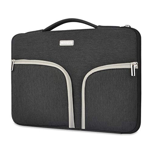 HESTECH Chromebook Case,11.6"-13 inch Water Repellent Polyester Vertical Protective Laptop Sleeve Bag Handle Front Pockets for Acer/HP/Samsung/MacBook air/Surface Pro3/4,Black