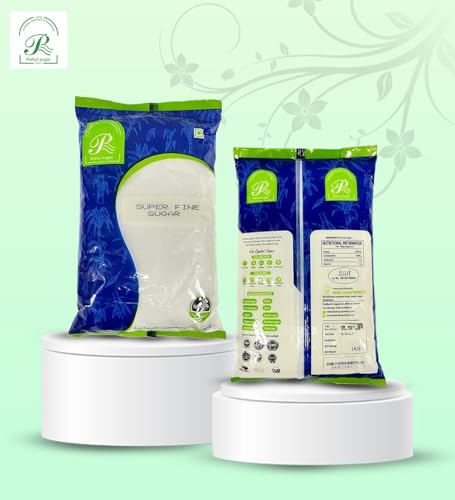 Image of Rahul Sugar Fine Sugar (Pack of 2) Pure and Natural Sweetener Chemical Free Sulphurless No Color, No Preservatives -2kg