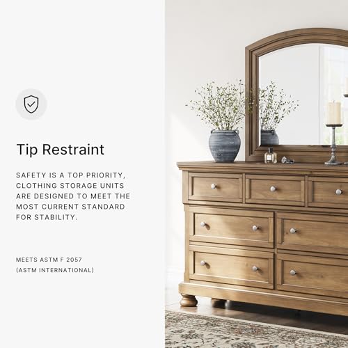 Image of Signature Design by Ashley Wide 7-Drawer Dresser with Mirror