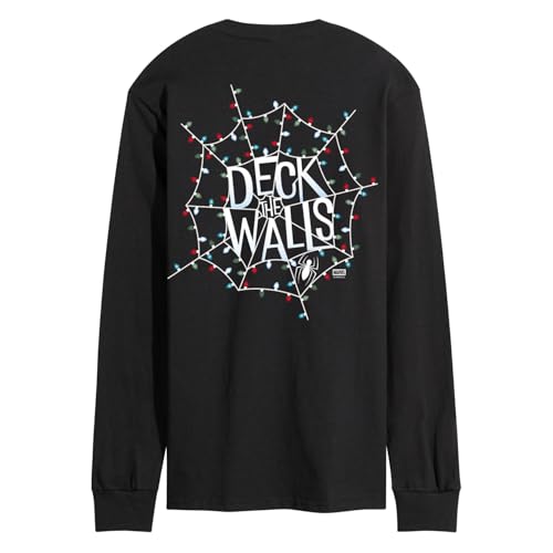 Marvel - Deck The Walls - Men's Long Sleeve Graphic T-Shirt - Size 3 X-Large Black