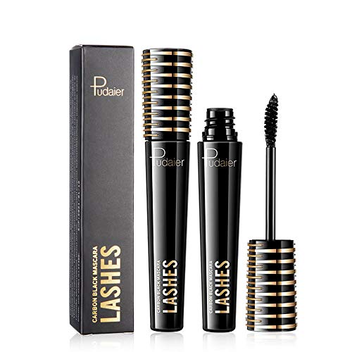 Preisvergleich Produktbild Lenfesh Wimperntusche 4D Mascara mit Fiber Makeup Wimpern Augenbrauenserum Wimpernverlängerung Wasserdicht schwarzer Länger Dicker Wimpern