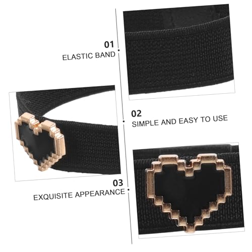 VANZACK Heart Pearl Elastic Shoe Straps for Flat Shoes Anti-loose Straps for Girls No Installation Required 5