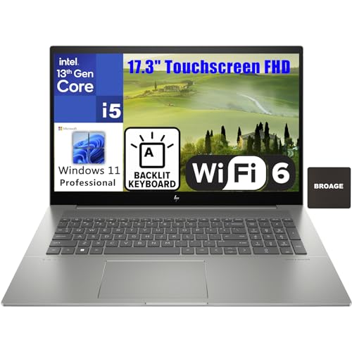 HP Laptop Empresarial Envy 17 2023 Com Tela Sensível Ao Toque Fhd De 17,3', Intel I5-13500H 14 Núcleos 13ª Geração (Beat I7-12650H), 32 Gb Ram Ddr4, Ssd Pcie 1 Tb, Wi-Fi 6E, Bluetooth 5.3, Teclado R