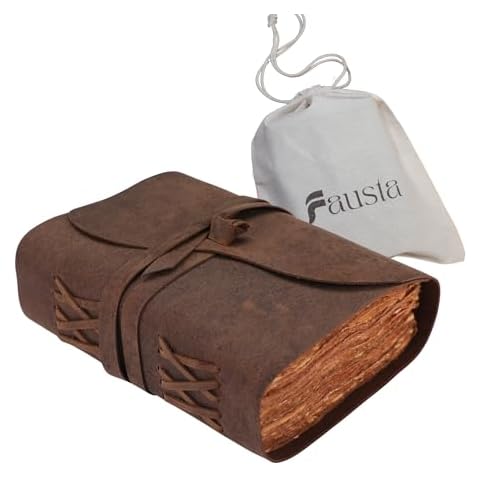 Fausta Leather Bound Journal, 240 Pages Cover