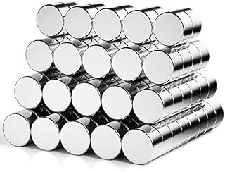 100 Pack 5 x 2 mm Magnets for Crafts, Whiteboard Magnets, Small Magnets, Round Magnets, Office Magnets, Magnets for Fridge, DIY, Building, Crafts, Kitchen, Cabinet